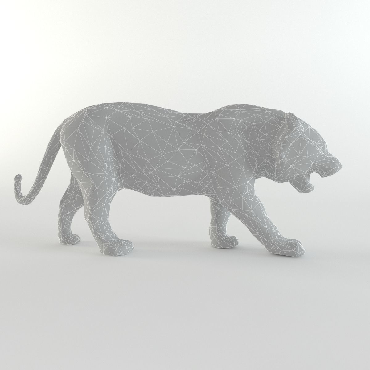 Tiger Low poly Mammal Wild Africa Lion Lowpoly Low-poly 3D model_5