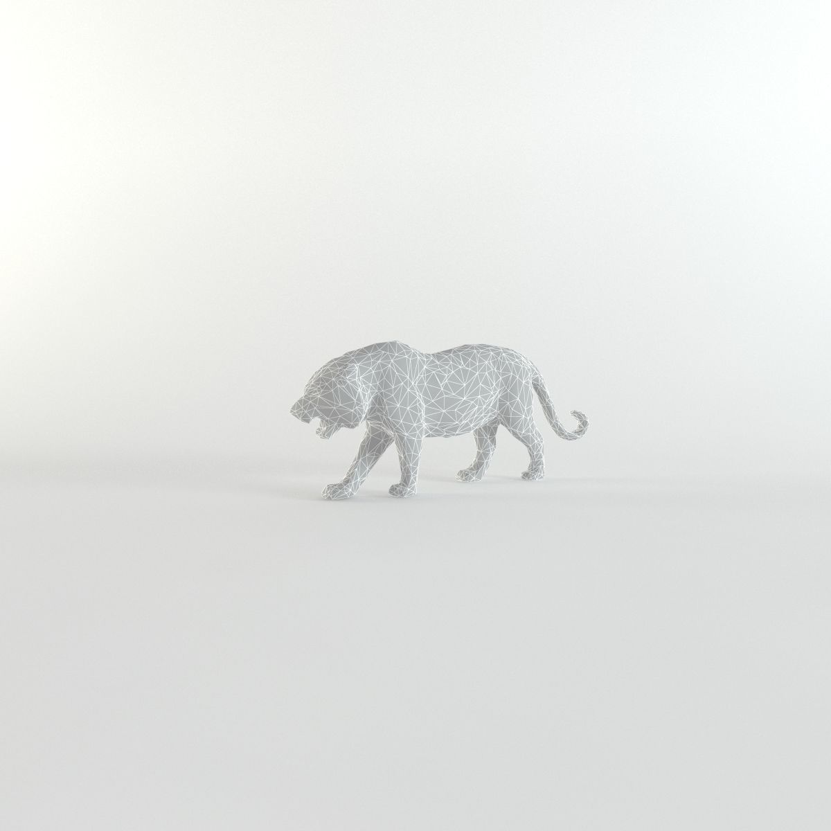 Tiger Low poly Mammal Wild Africa Lion Lowpoly Low-poly 3D model_1