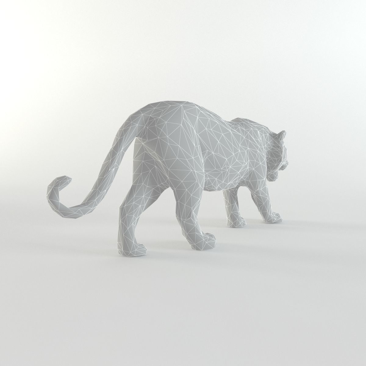 Tiger Low poly Mammal Wild Africa Lion Lowpoly Low-poly 3D model_4
