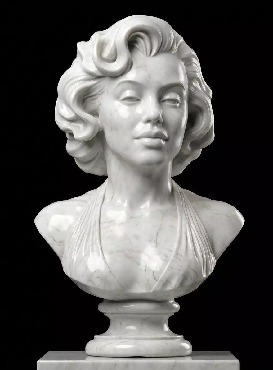 Marilyn Monroe bust sculpture 3D print Free 3D print model