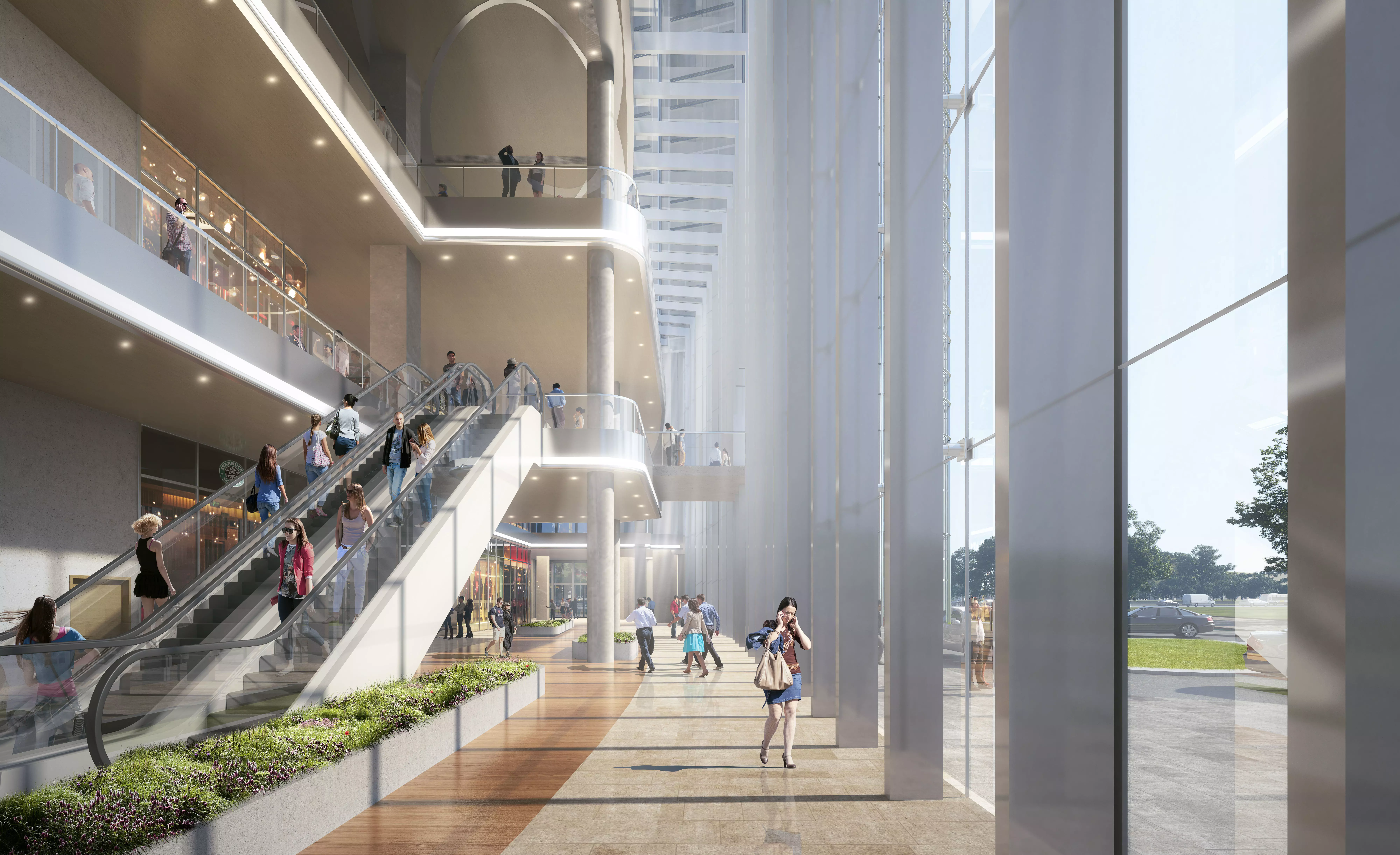 Modern Luxury Shopping Mall Atrium Hall 3D model