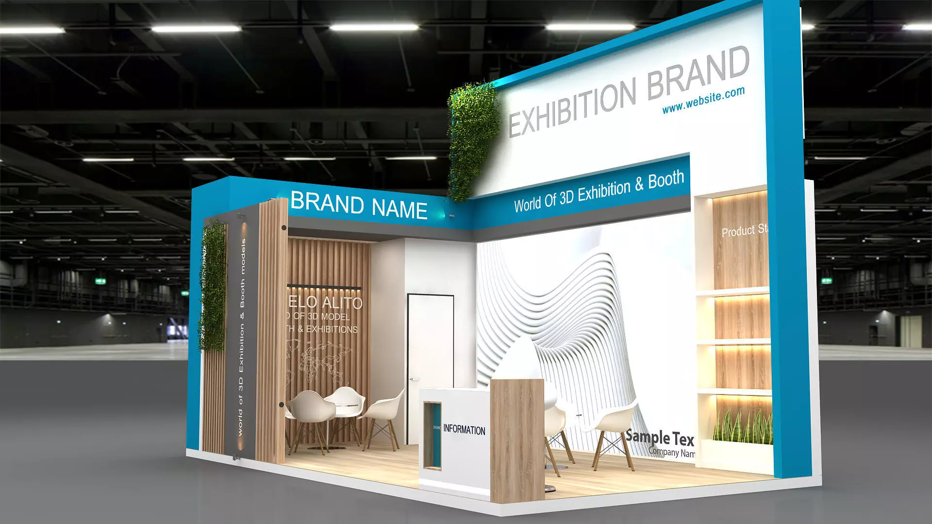 Exhibition stall event 3D model