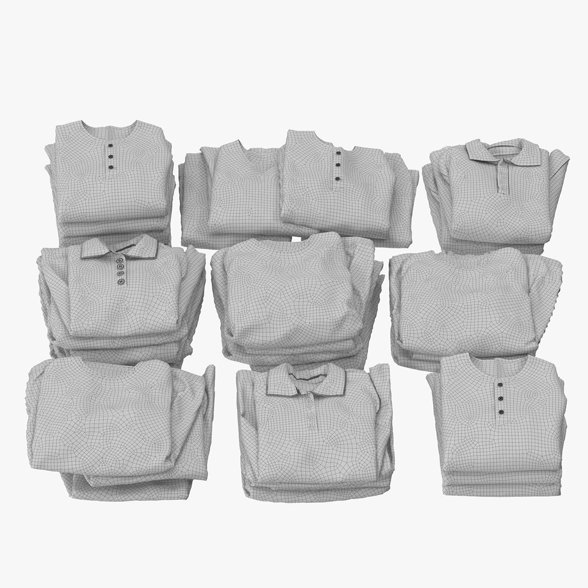 Wardrobe with Clothes 3D model_30