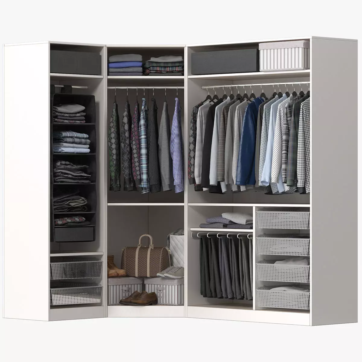 Wardrobe with Clothes 3D model_0