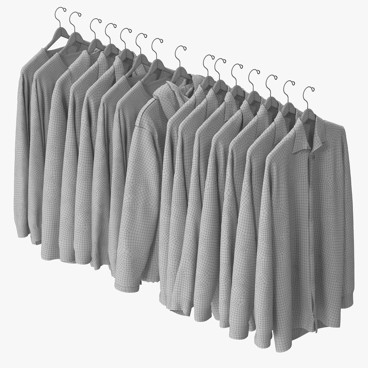 Wardrobe with Clothes 3D model_29