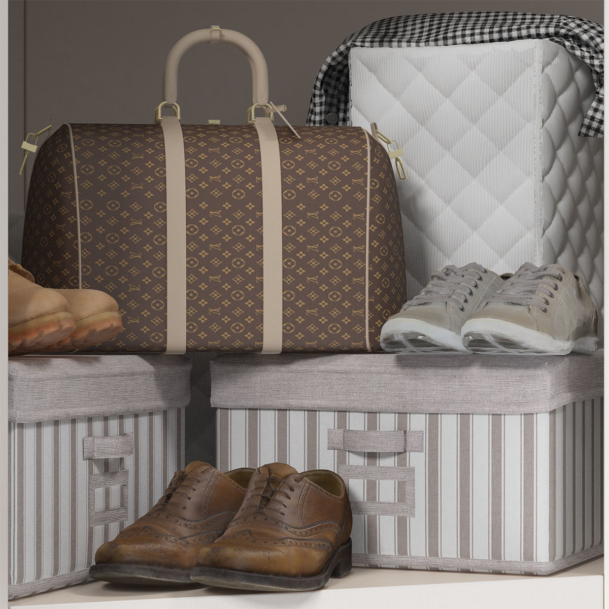 Wardrobe with Clothes 3D model_8