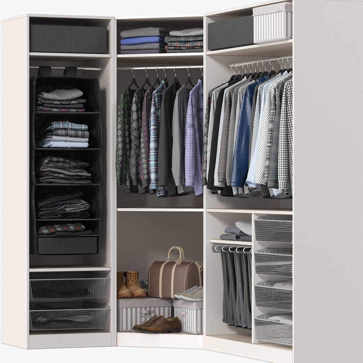 Wardrobe with Clothes 3D model_2
