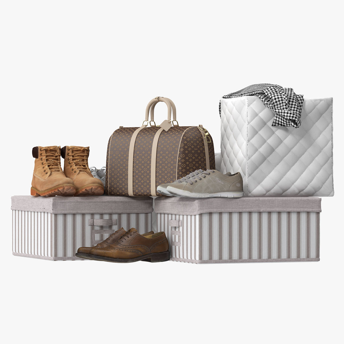 Wardrobe with Clothes 3D model_16