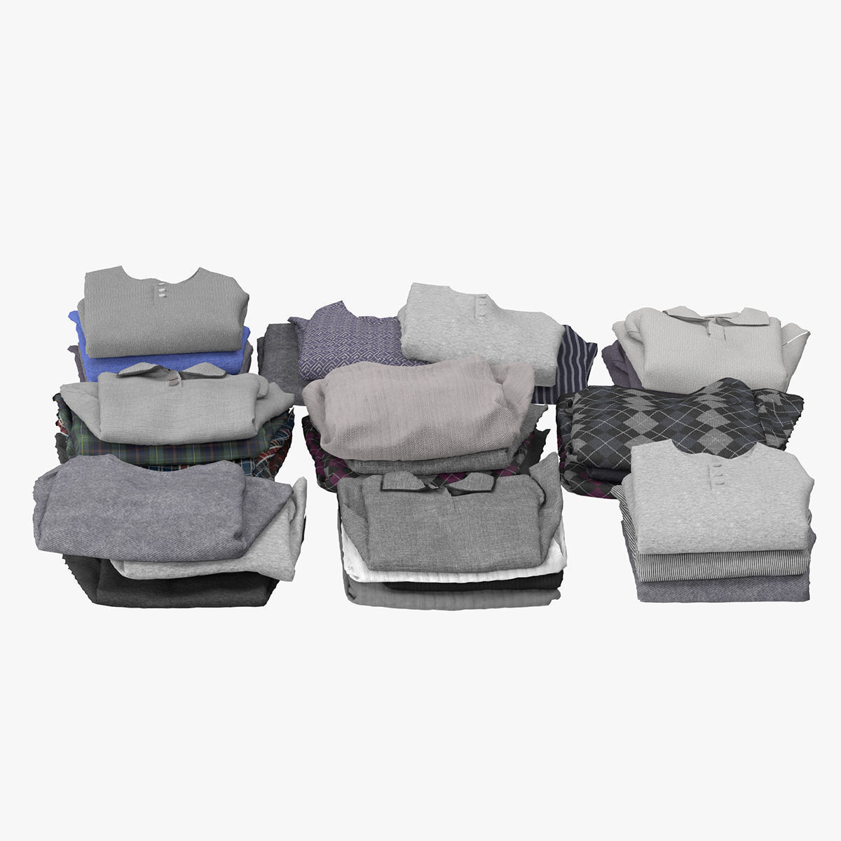 Wardrobe with Clothes 3D model_20