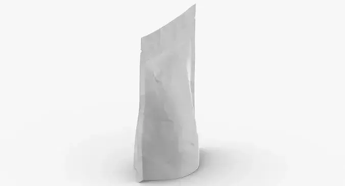 Stand Up Zipper Pouche 70g Closed 3D model 5