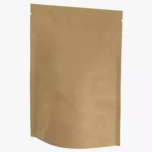 Stand Up Zipper Pouche 250g Closed 3D model