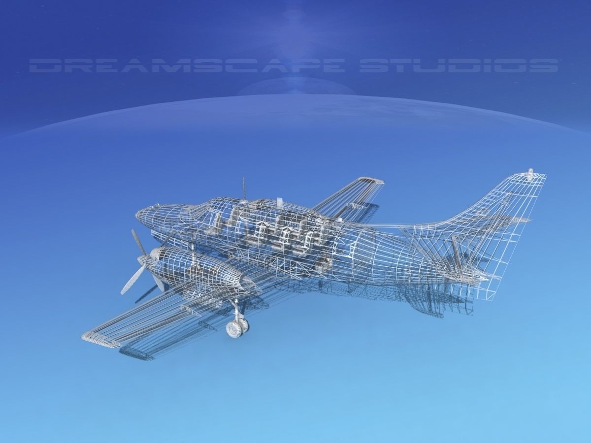 Swearingen SA226-T Merlin III V08 3D model_12