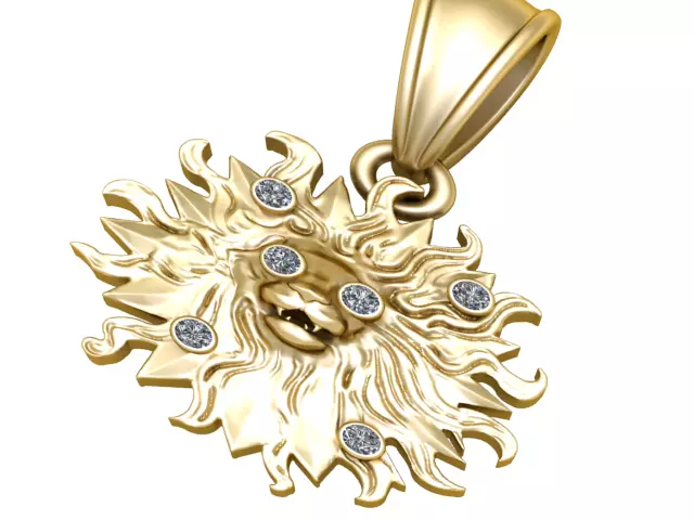 3D Gold Celestial Mane Jewelry 3D print model