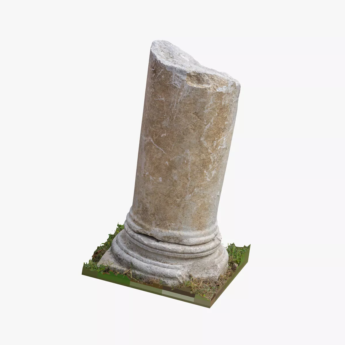 Medieval Stone Column Piece 03 RAW SCAN 3D model