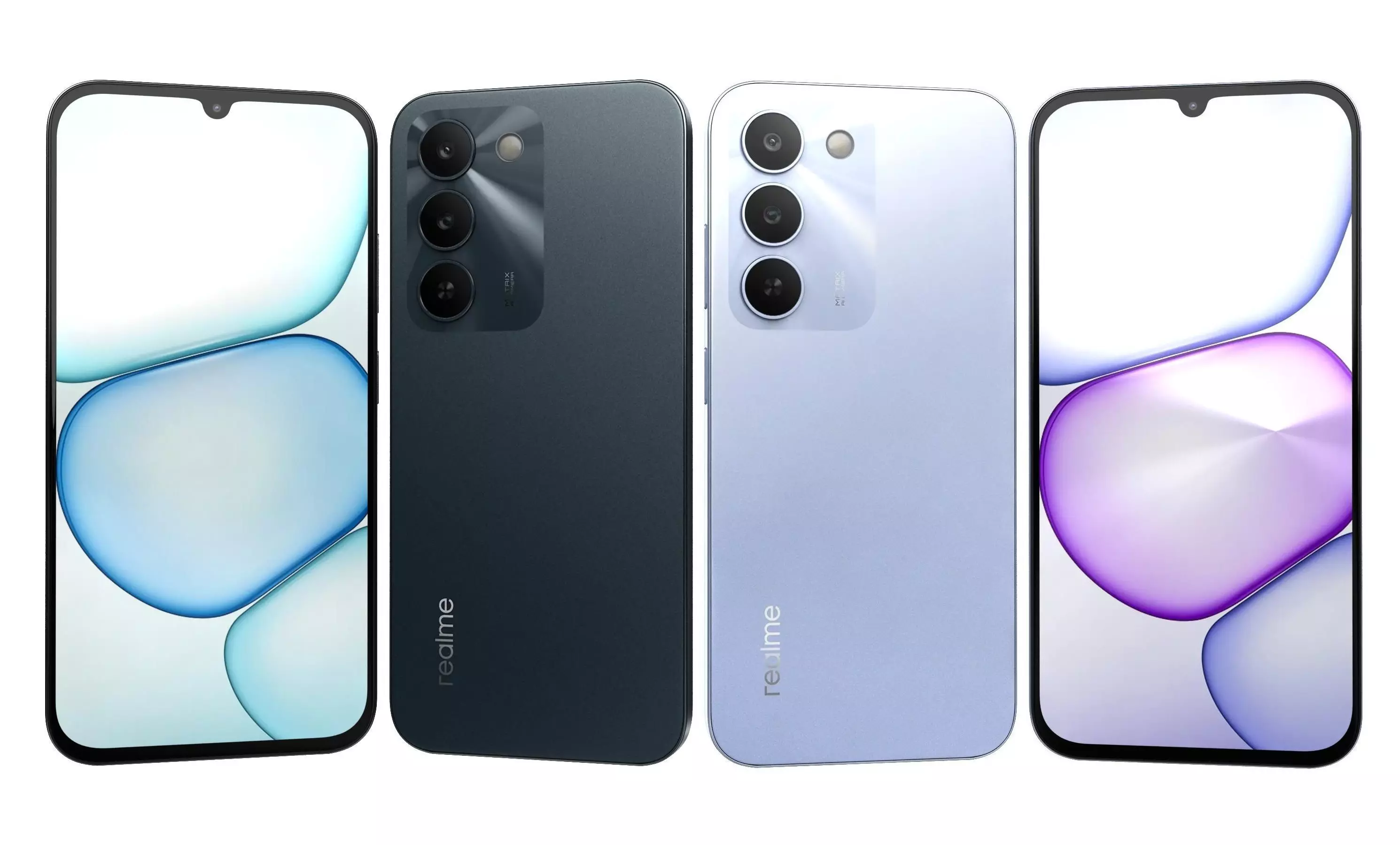 Realme C83 5G Sprouting Green And Blooming Purple 3D model