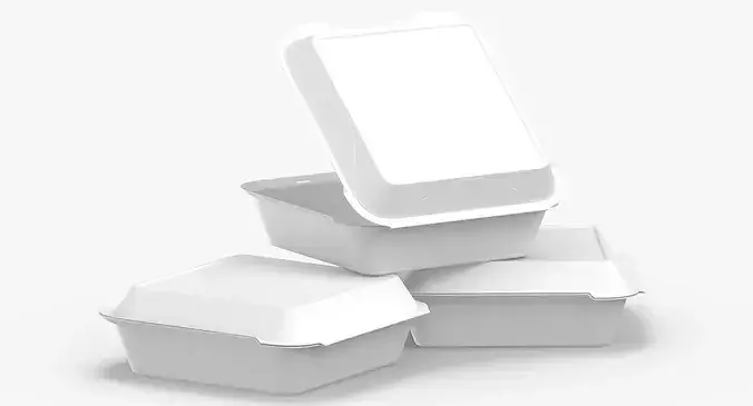 Cardboard Box Set 03 3D model 4