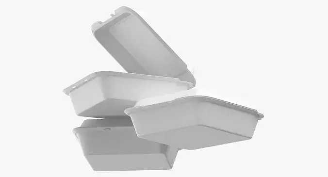 Cardboard Box Set 03 3D model 7