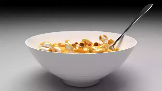 Mac N Cheese 3D model 4
