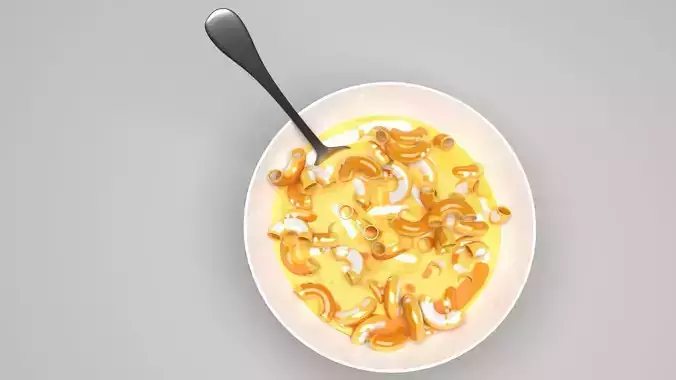 Mac N Cheese 3D model 2