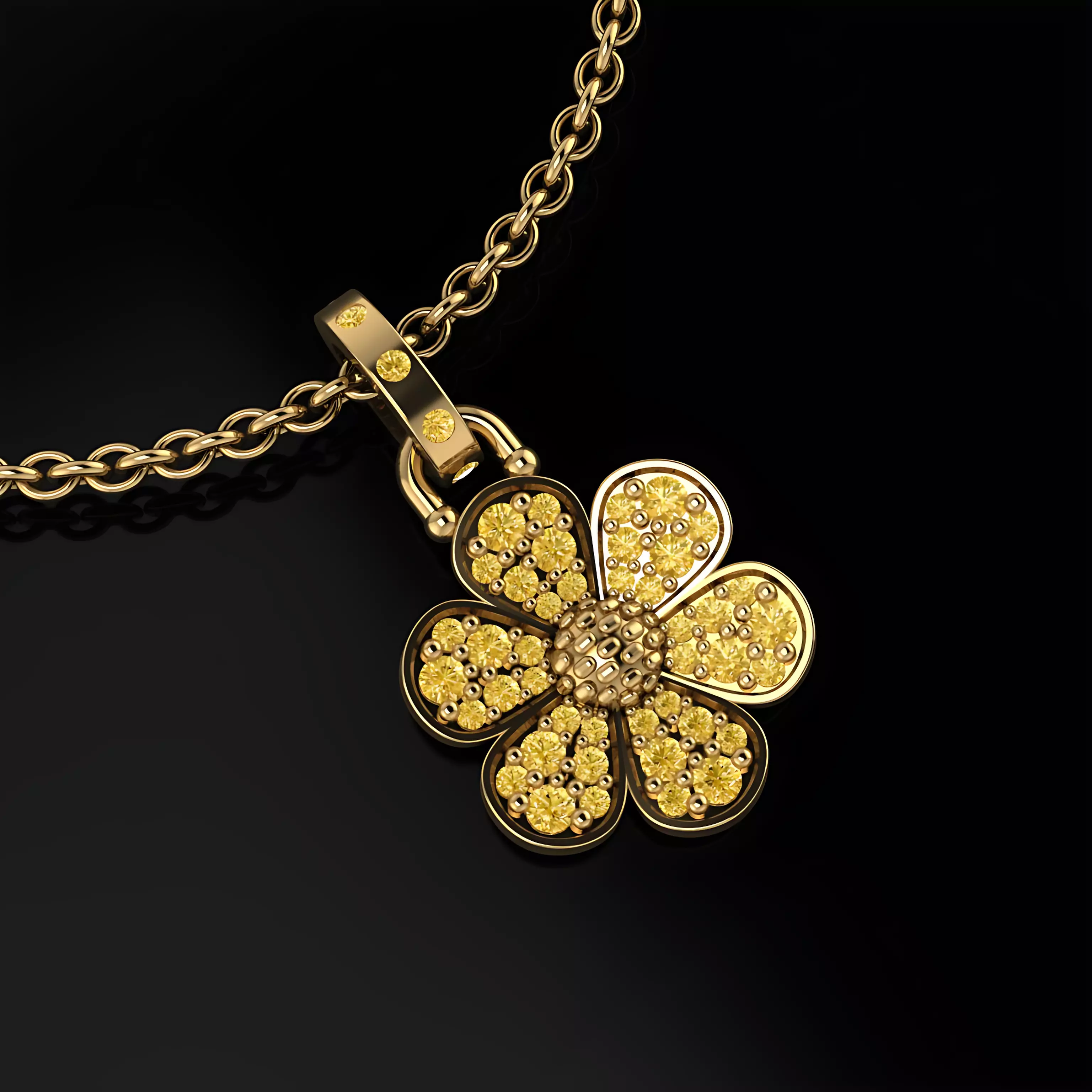 Flower Pendant 3D print model