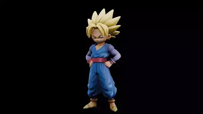Broly Legendary Super Saiyan Statue STL  Anime 3D Print Model 