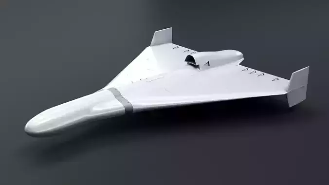 White Geran-3 Jet-Powered Kamikaze Drone