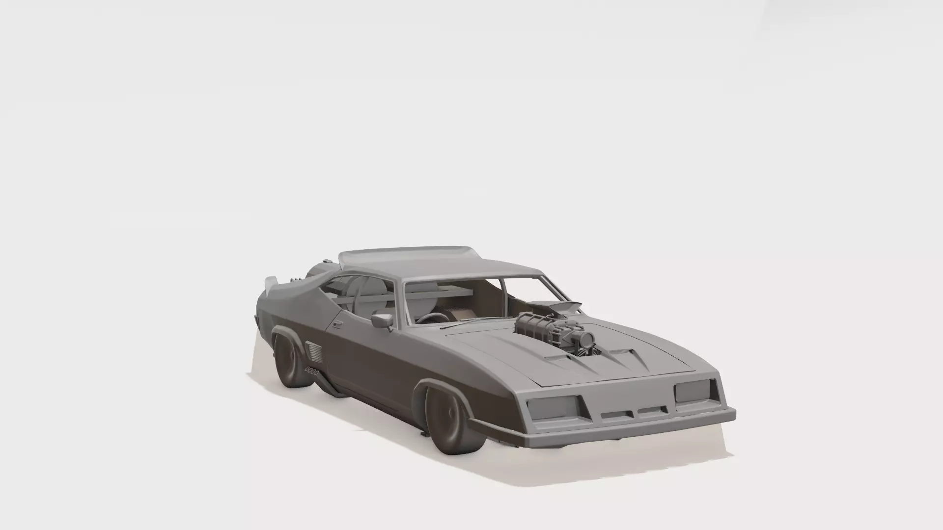 Friendly Road Falcon Cute Cartoon Car 3D Print 3D print model