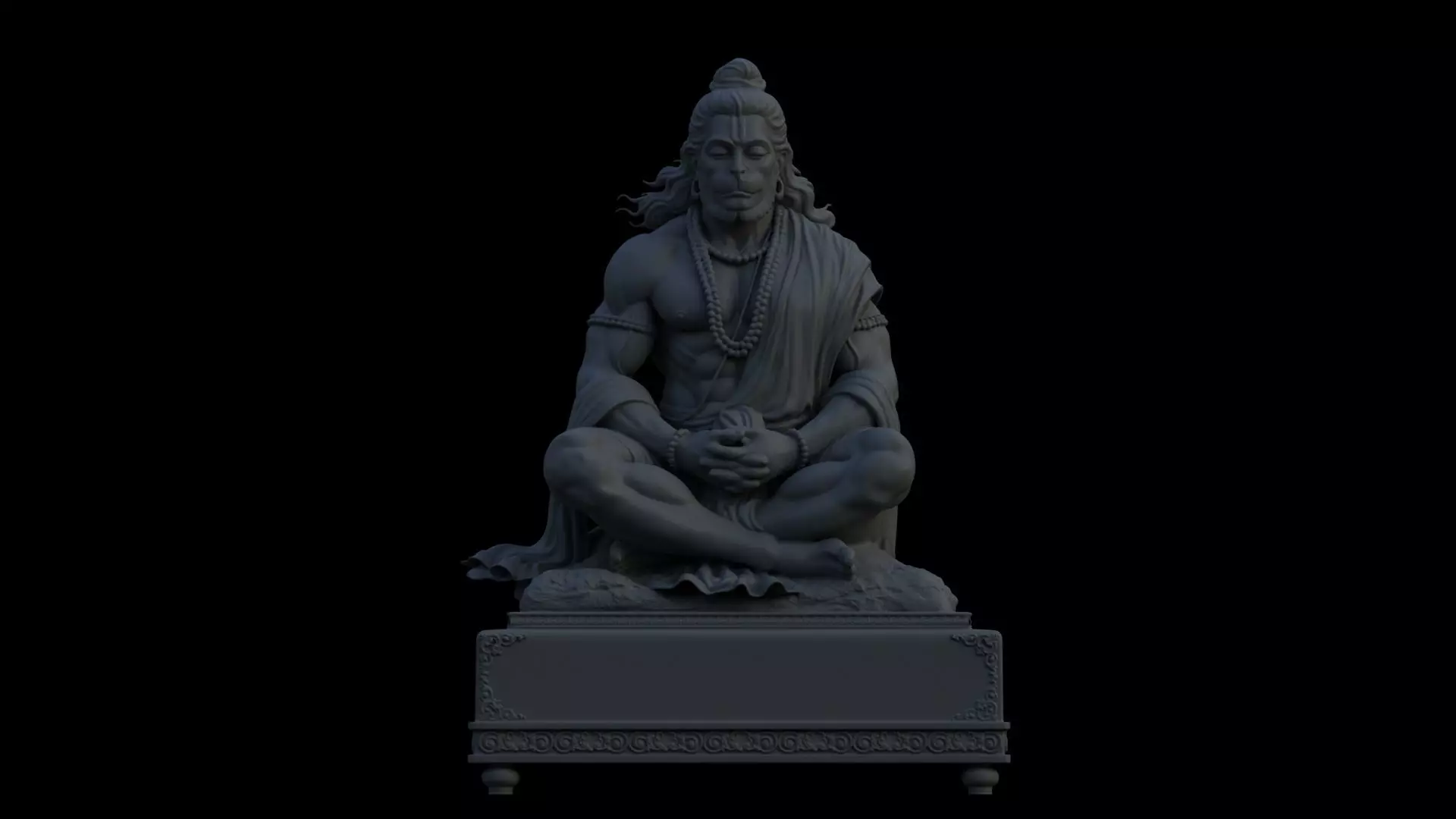 god hanuman statue hi poly 3D model