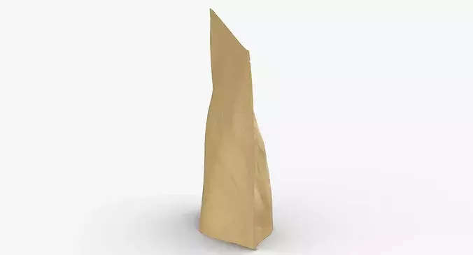 Stand Up Zipper Pouche 750 Closed 3D model 6