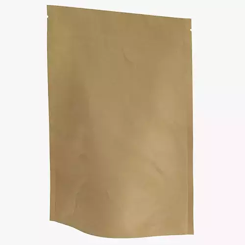 Stand Up Zipper Pouche 750 Closed 3D model