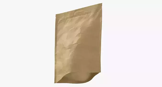 Stand Up Zipper Pouche 750 Closed 3D model 7