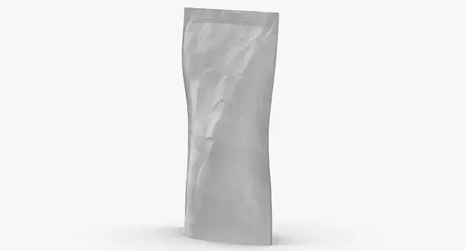 Stand Up Zipper Pouche 5000g Closed 3D model 4