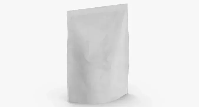Stand Up Zipper Pouche 5000g Closed 3D model 3