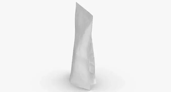 Stand Up Zipper Pouche 5000g Closed 3D model 6