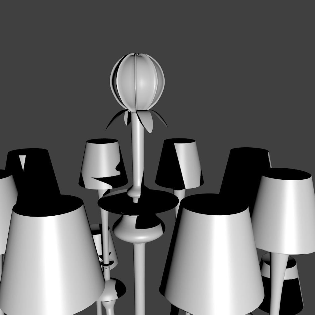 3D floor light Free 3D model_4