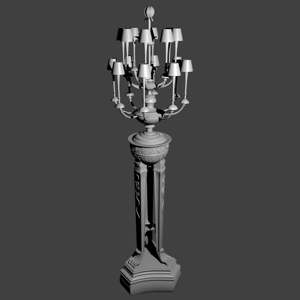 3D floor light Free 3D model_1