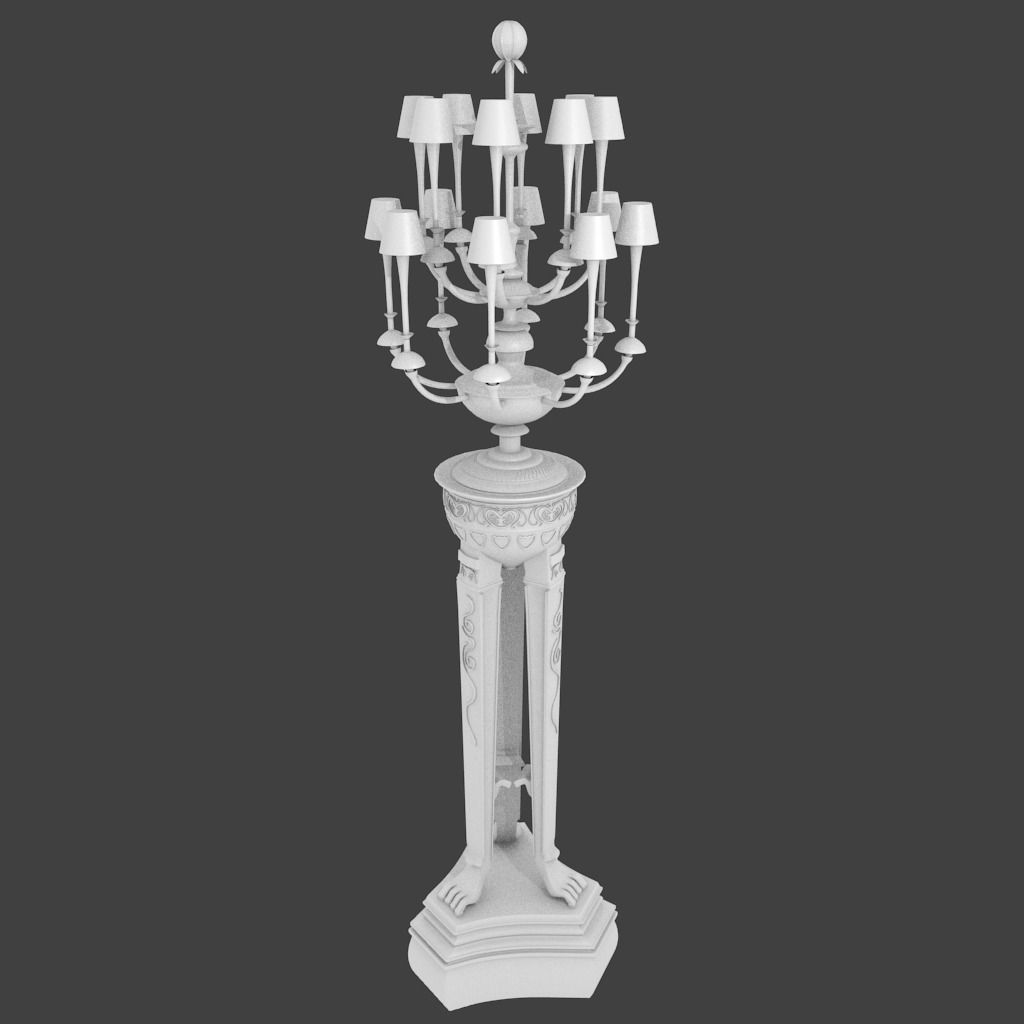 3D floor light Free 3D model_2