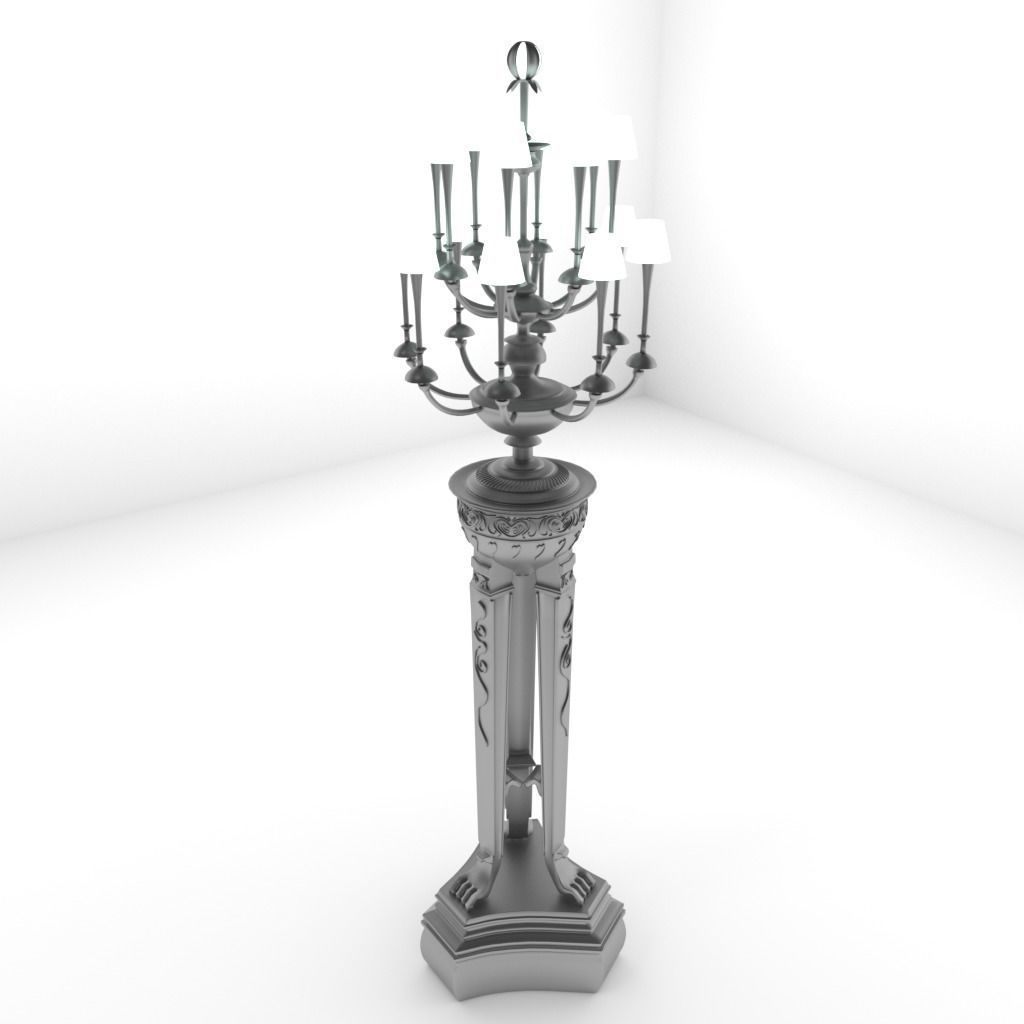 3D floor light Free 3D model_0