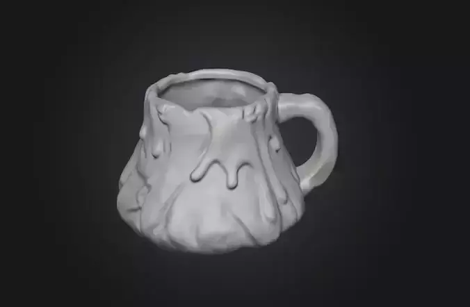 Volcano and Fortune Pouch mug  3D model 6