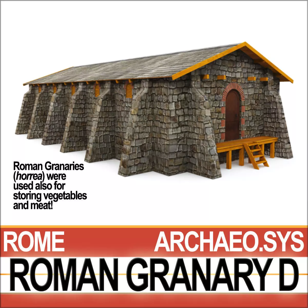 Roman Granary D 3D model_0