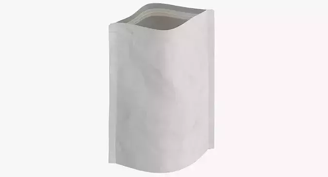 Stand Up Zipper Pouche 150g Open 3D model 3