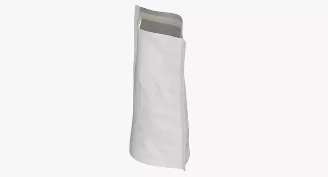 Stand Up Zipper Pouche 150g Open 3D model 6