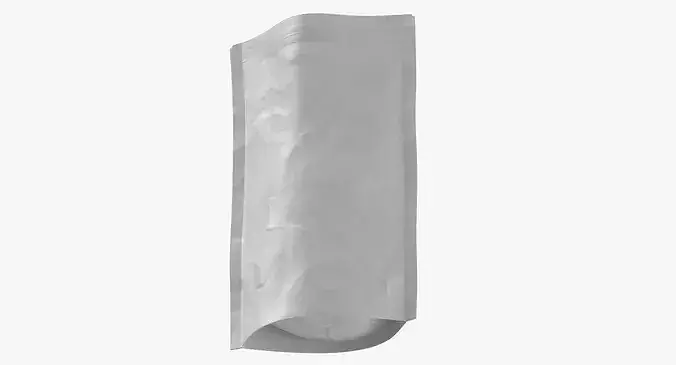 Stand Up Zipper Pouche 150g Open 3D model 7