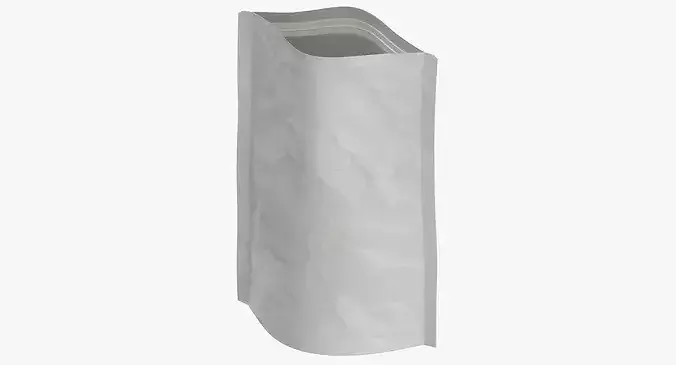 Stand Up Zipper Pouche 150g Open 3D model 2