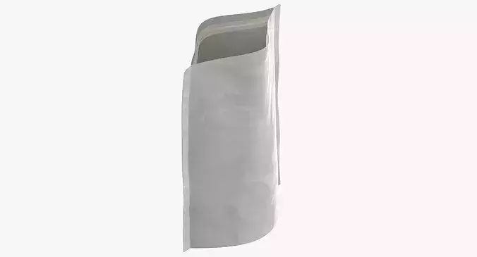 Stand Up Zipper Pouche 150g Open 3D model 5