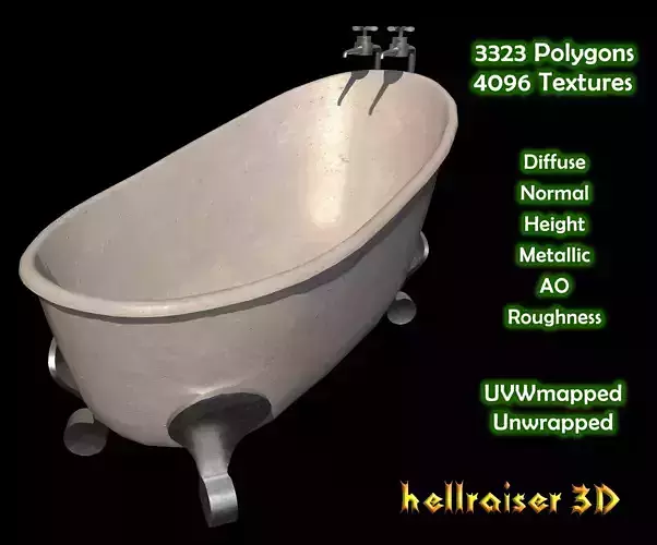 Bathtub - PBR - Textured