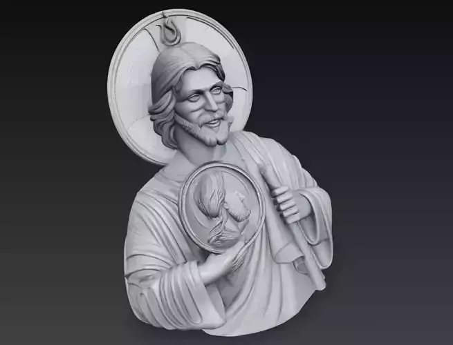 Saint Jude Thaddeus Relief Sculpture 3D Model