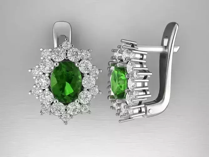 Earrings R gear with eye