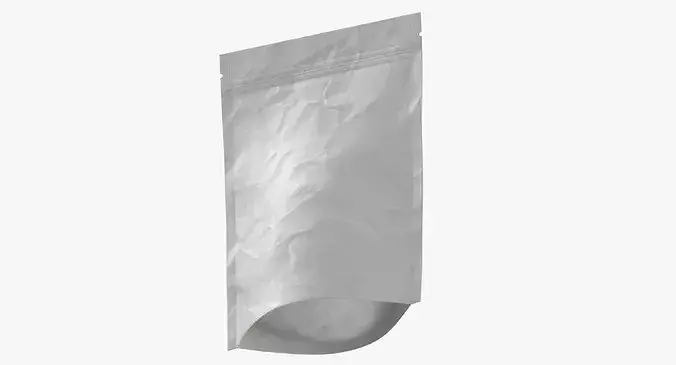 Stand Up Zipper Pouche 250g Closed 3D model 7