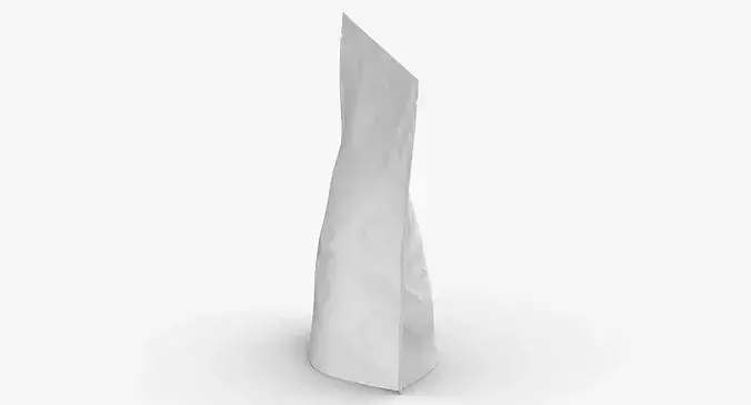 Stand Up Zipper Pouche 250g Closed 3D model 6